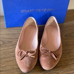 Blush Suede Stuart Weitzman Flats